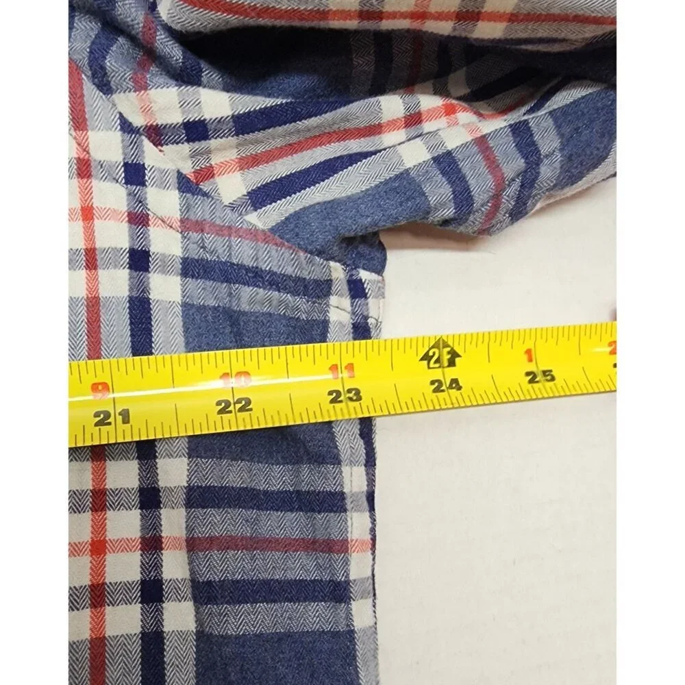 Banana Republic Mens Blue & Red Plaid Button-Down Shirt Long Sleeve Size L - Picture 10 of 10